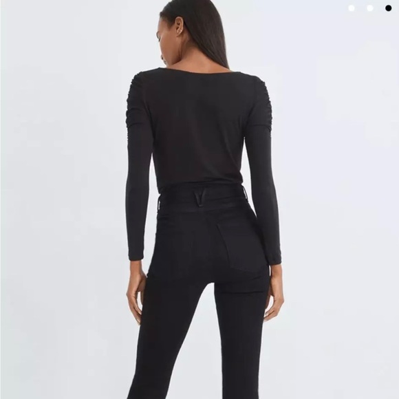 Veronica Beard Priyanka Ruched Long Sleeve Top Size L - Picture 5 of 11